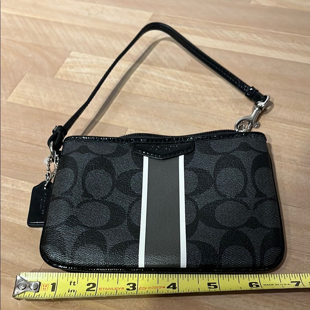 Coach Black and Gray Wristlet
